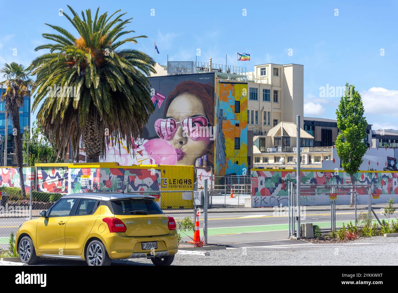 Wall murals from Manchester Street, Christchurch Central, Christchurch (Ōtautahi), Canterbury, New Zealand Stock Photo