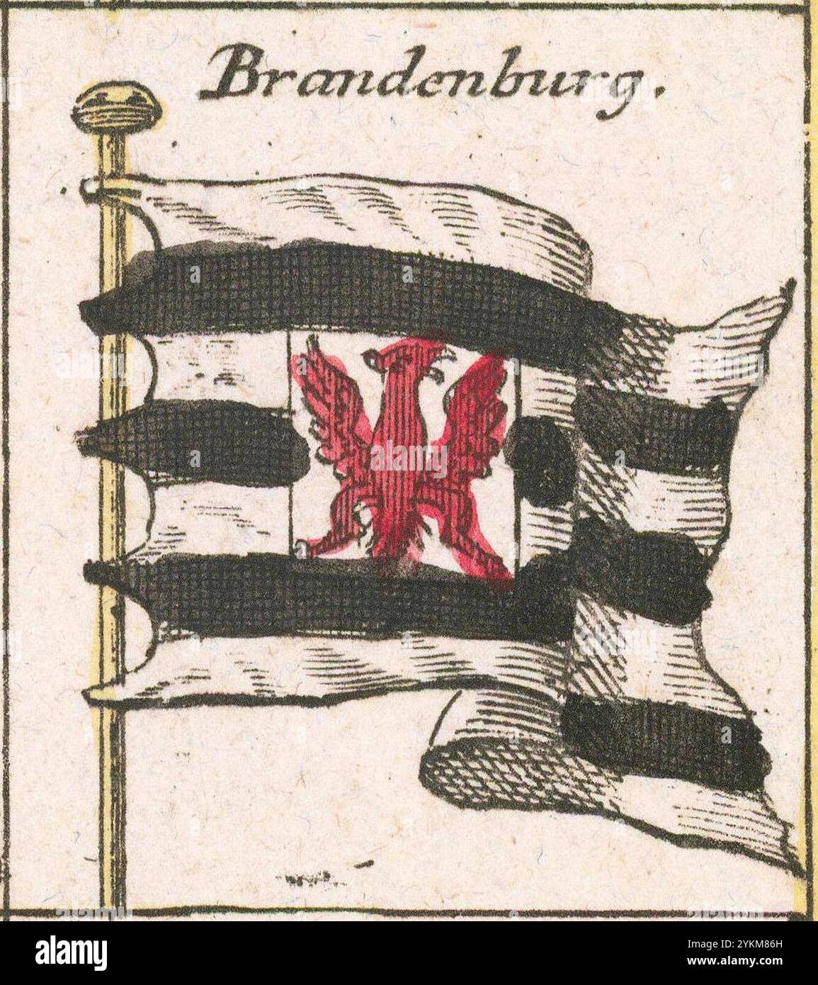 Brandenburg - Ca. 1760 flag chart by Tobias Lotter (cropped Stock Photo ...