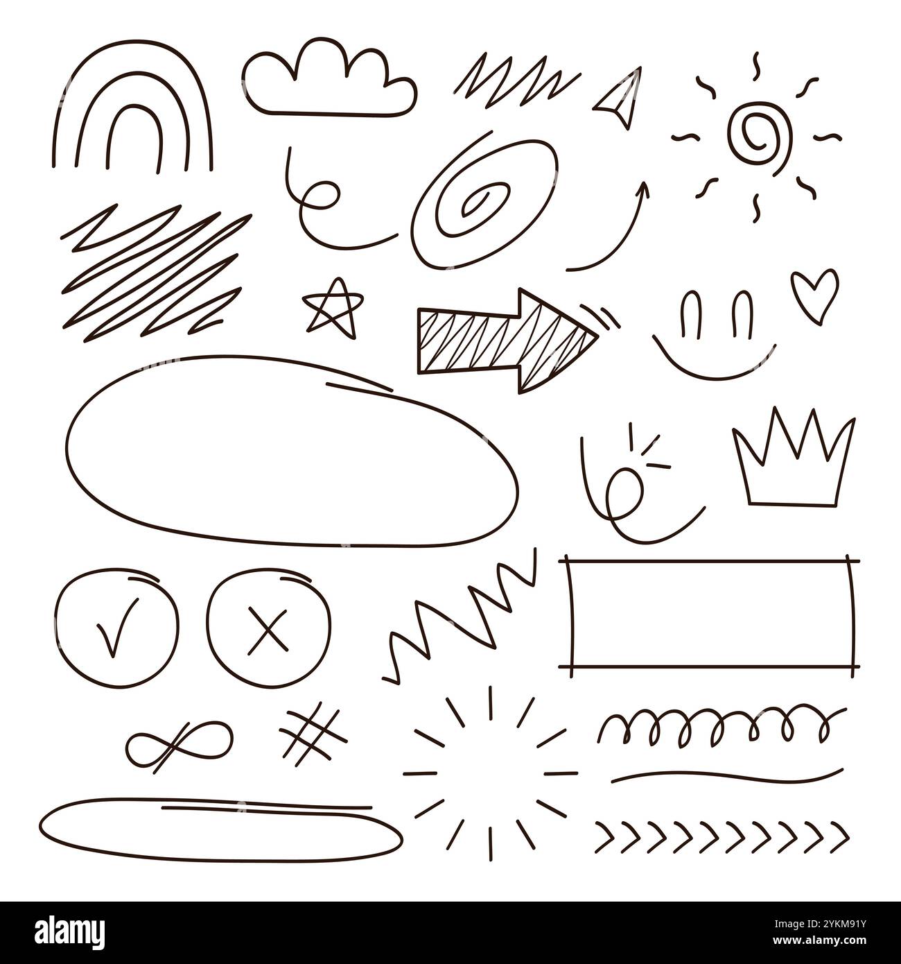 Hand drawn doodle style collection .Vector illustration Stock Vector ...