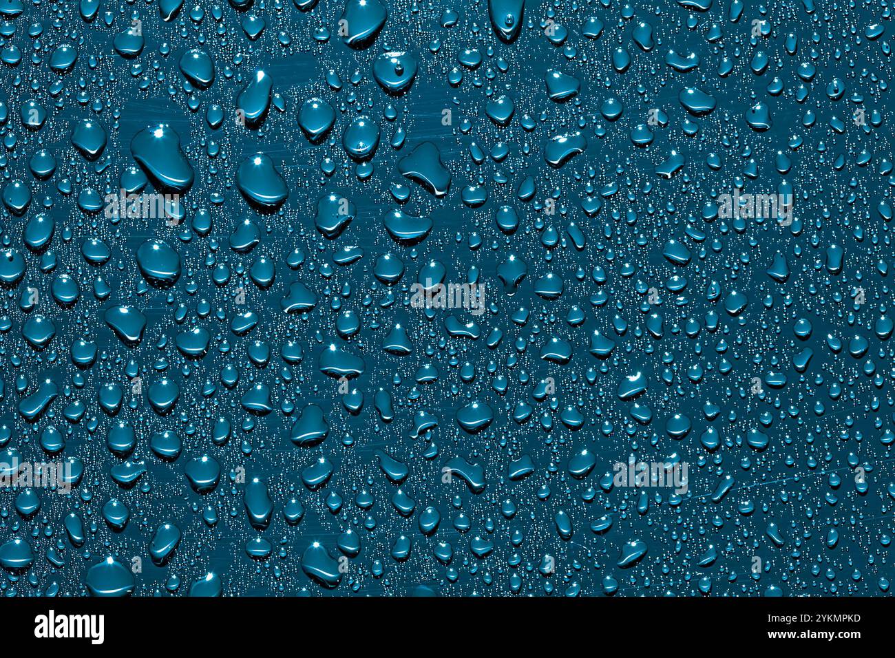 Abstract Water Drops Background. Blue colour background Stock Photo - Alamy