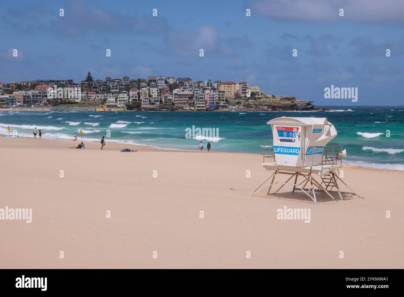 Lifeguard hut on Bondi Beach in Sydney, New South Wales, Australia. Stock Photo