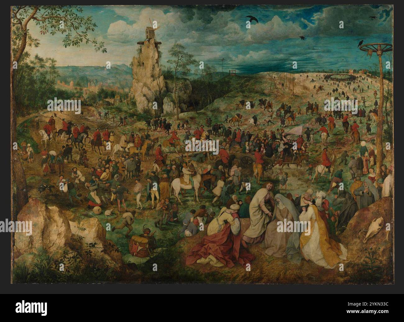 The procession to calvary bruegel stock photo alamy