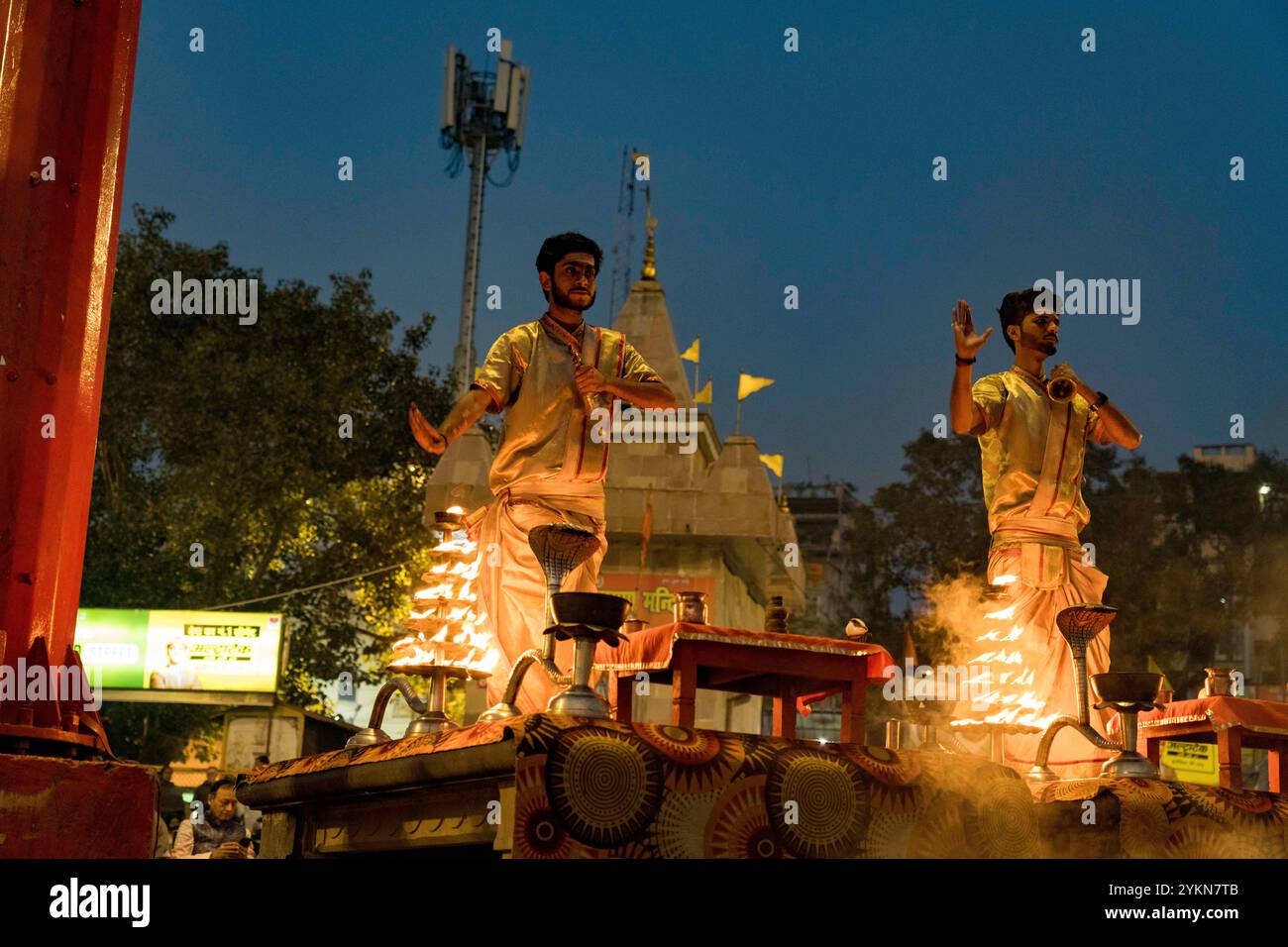 Indian festival in temple hi-res stock photography and images - Alamy