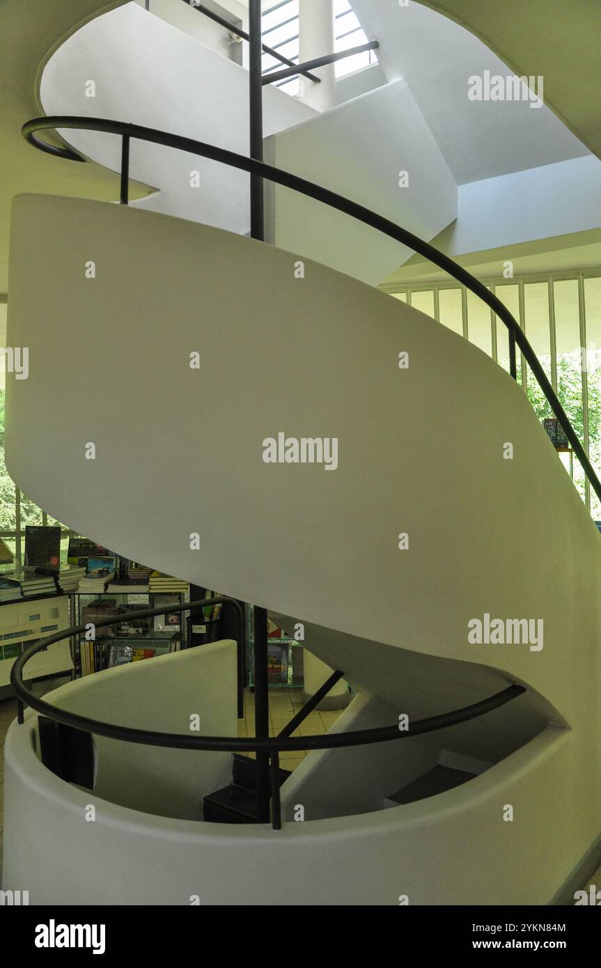 Interior of the Villa Savoye, a true masterpiece of Le Corbusier and ...