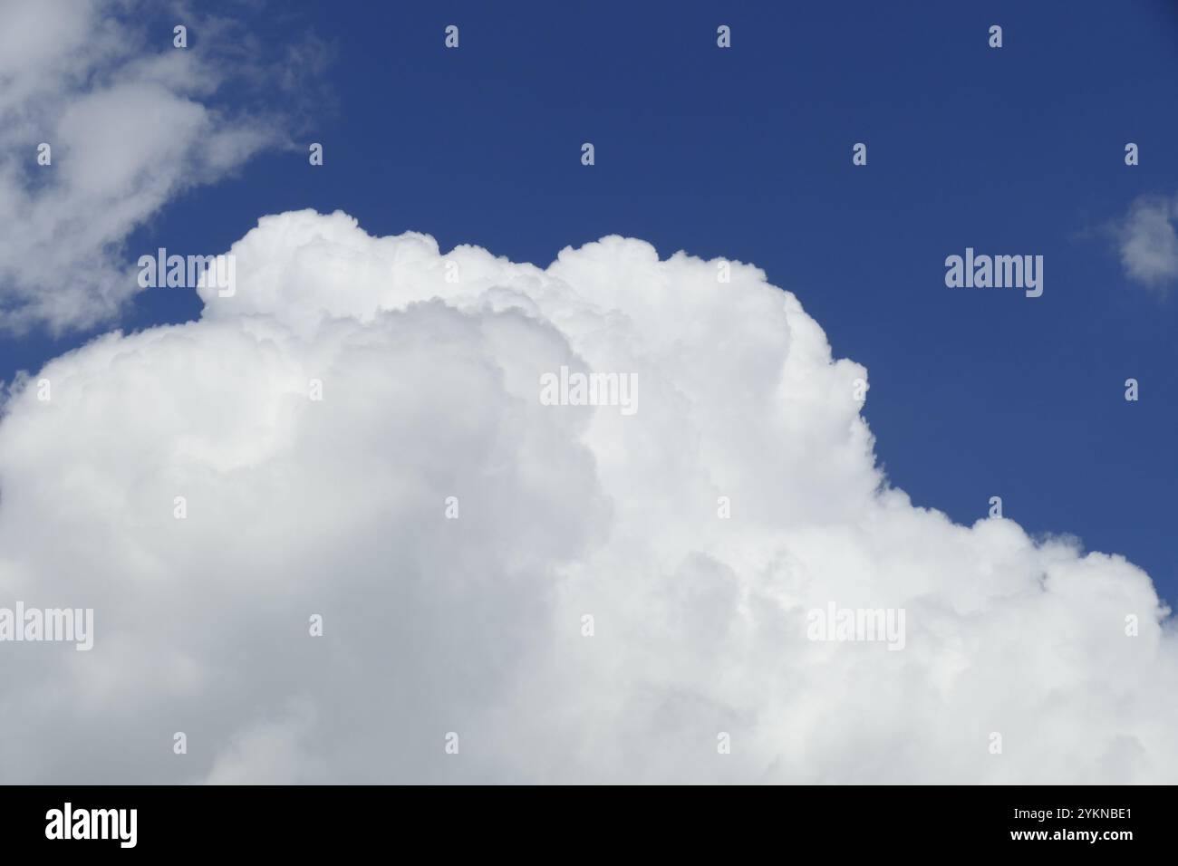 White spring clouds, blue sky, Germany Stock Photo