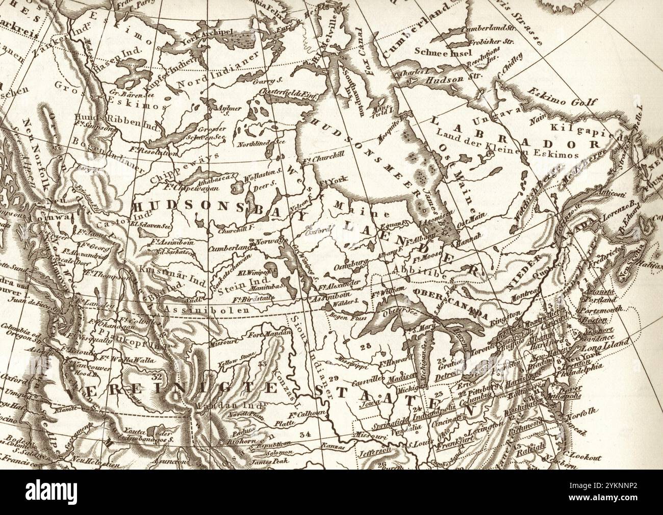 19th century canada map hi-res stock photography and images - Alamy