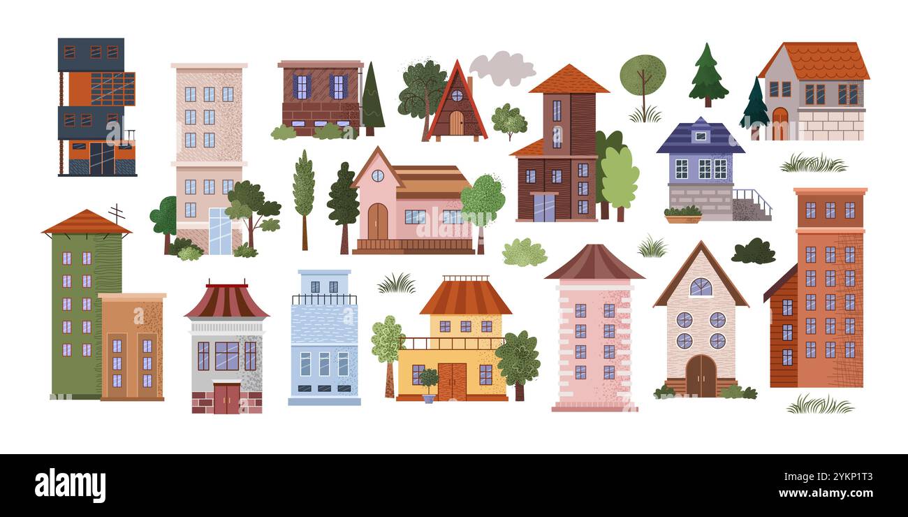 Set of various flat building icons Stock Vector Image & Art - Alamy
