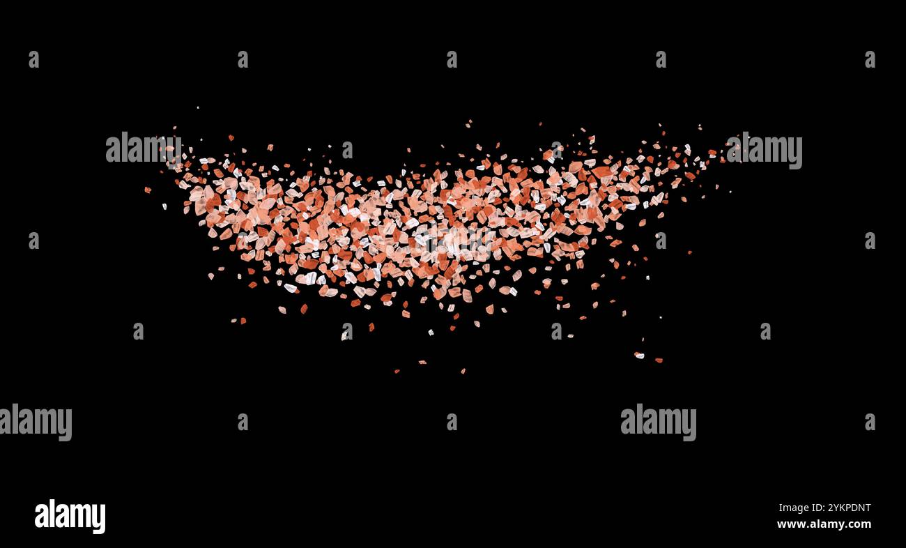 Salt Particles Vector A scattering of crystals of himalayan salt. Realistic vector ...