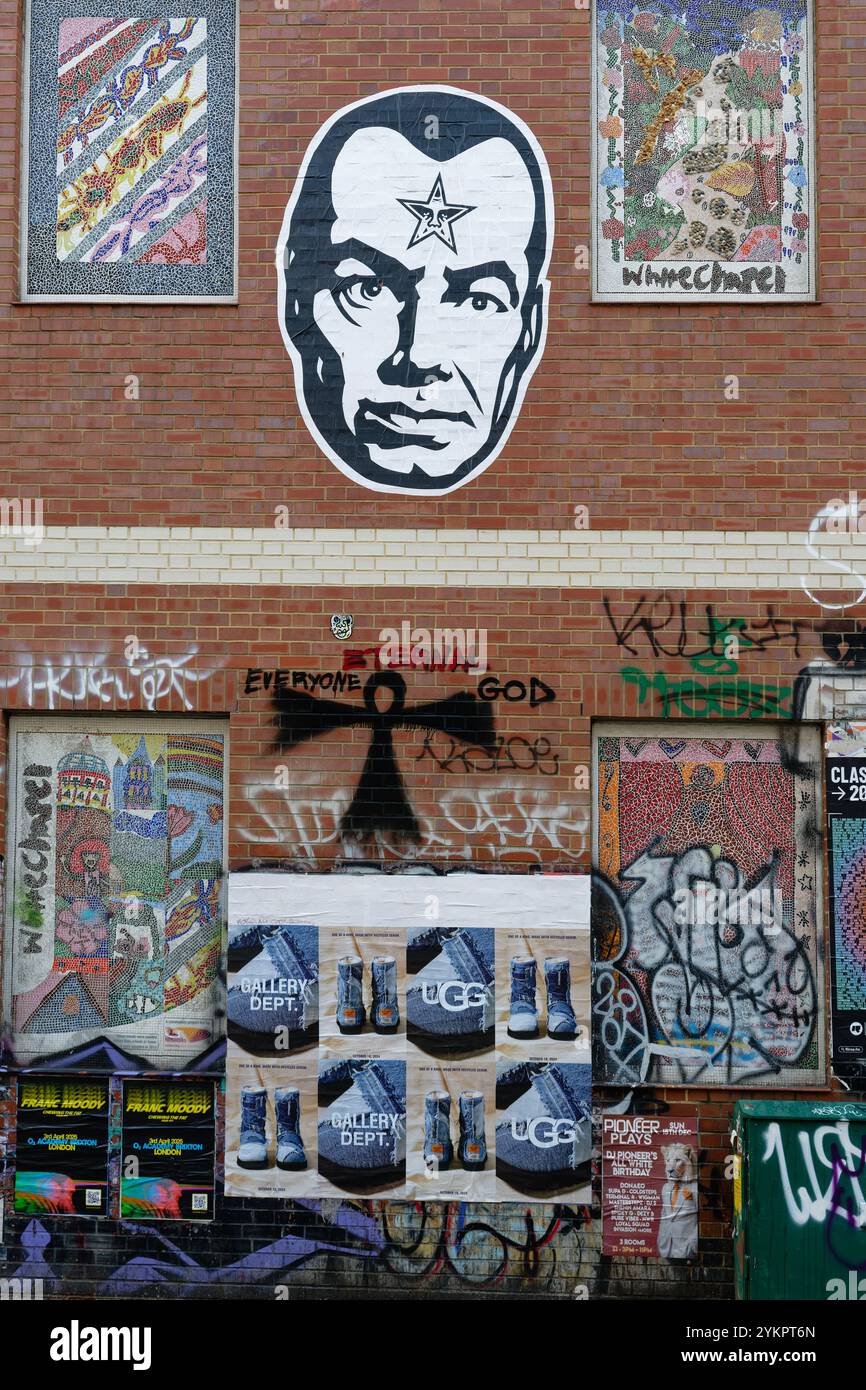 Street art along Brick Lane, London, showing the creativity and ...