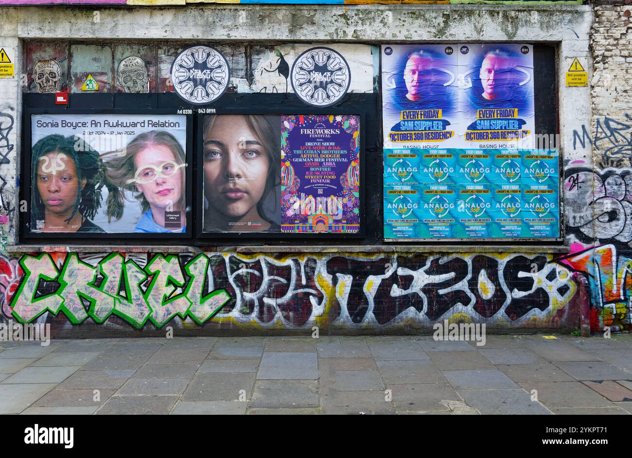 Street art along Brick Lane, London, showing the creativity and ...