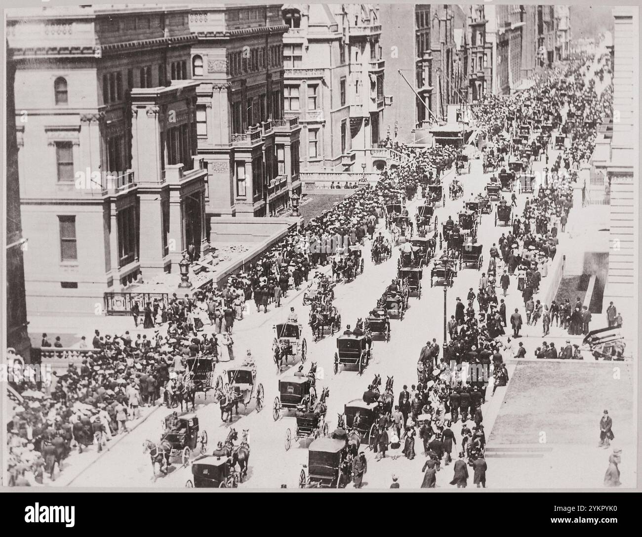 Vintage photo of New York City's Fifth Avenue bustling with
