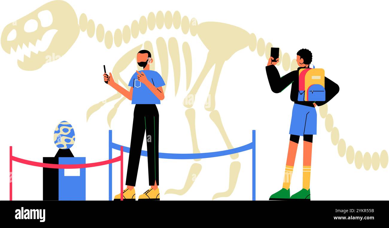 Observing Skeleton Museum skeleton display Stock Vector Images - Alamy