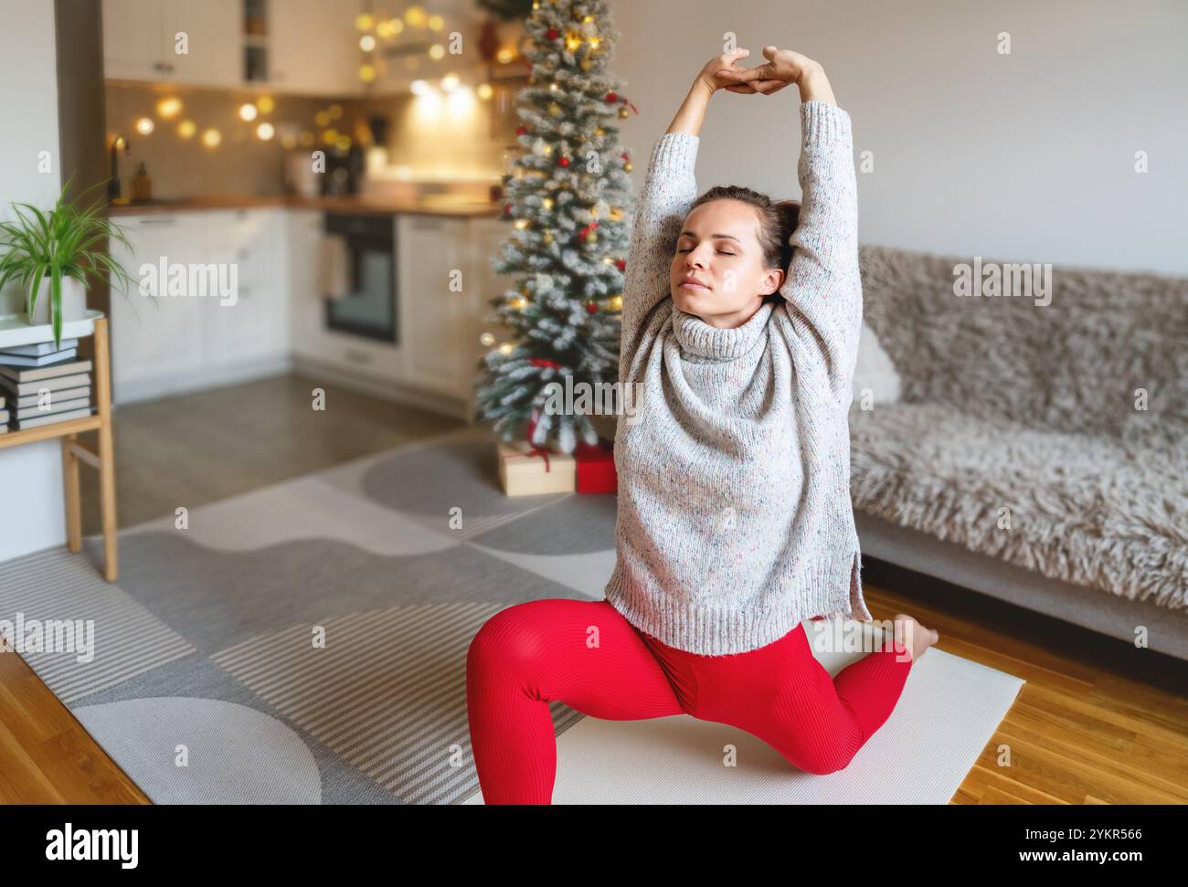 Woman in red sweater on hi-res stock photography and images - Alamy
