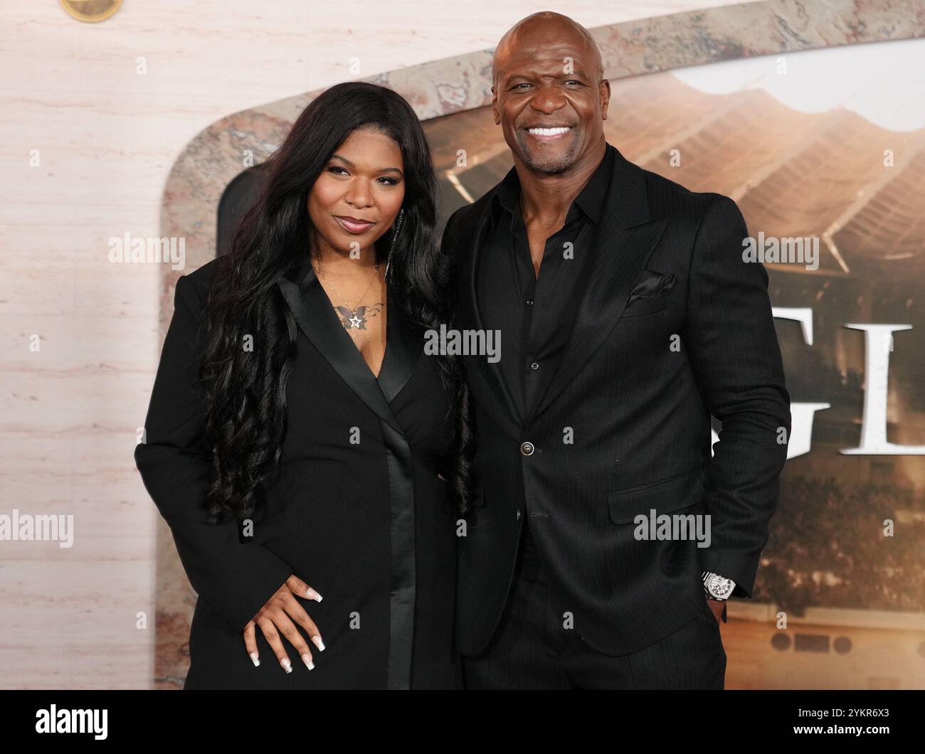 (L-R) Tera Crews and Terry Crews at the GLADIATOR II Los Angeles