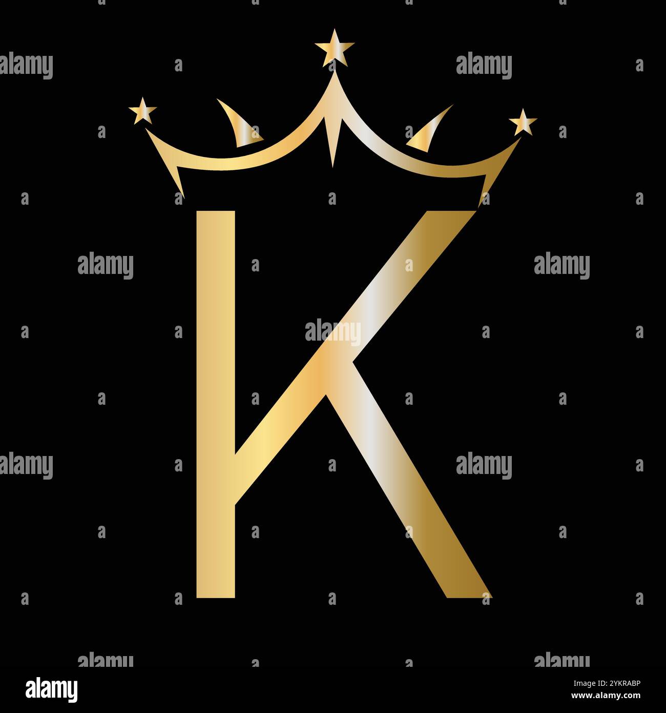 Initial Letter K Crown Logo For Beauty and Fashion Logo Symbol Vector ...