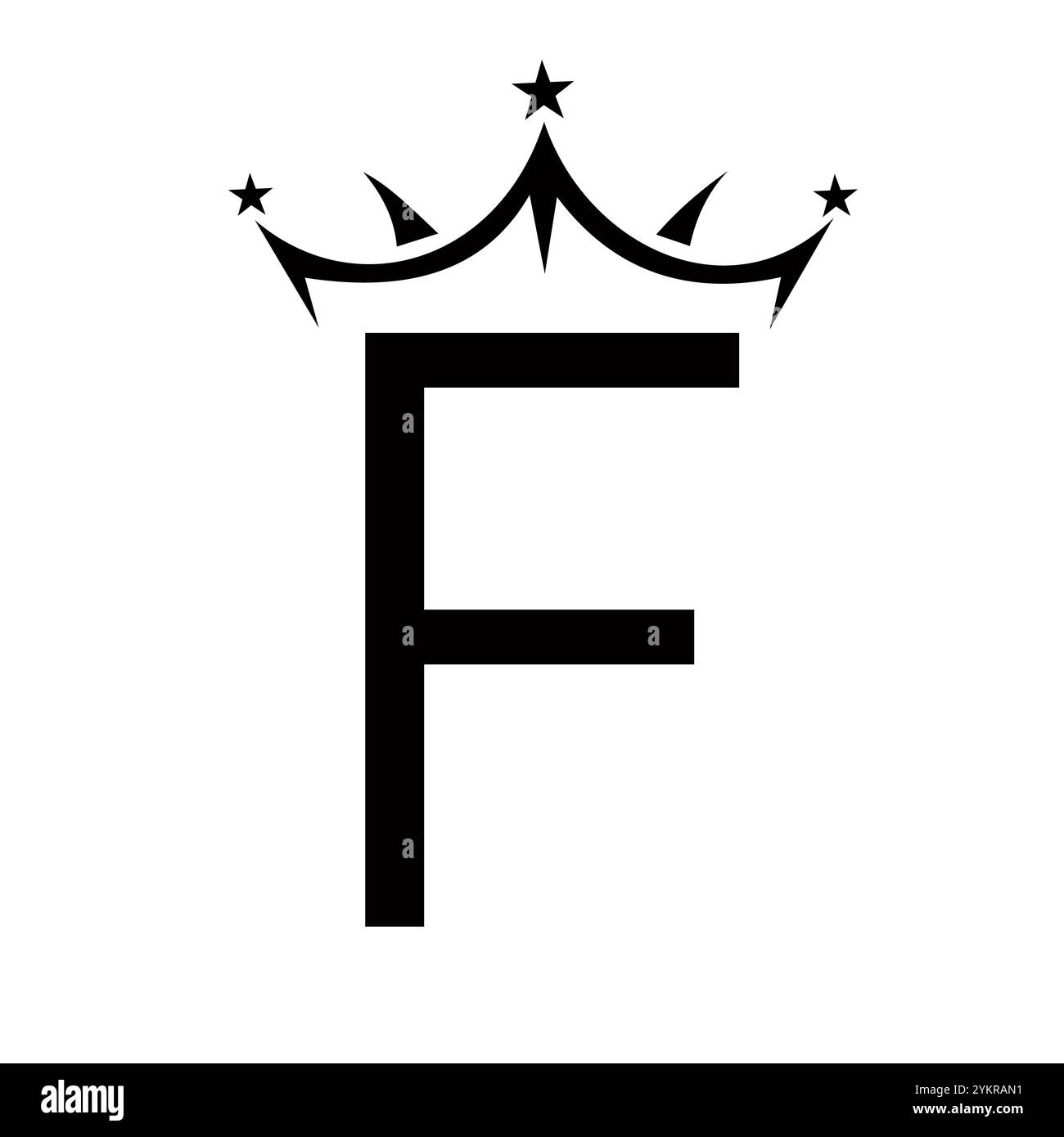 Initial Letter F Crown Logo For Beauty and Fashion Logo Symbol Vector ...