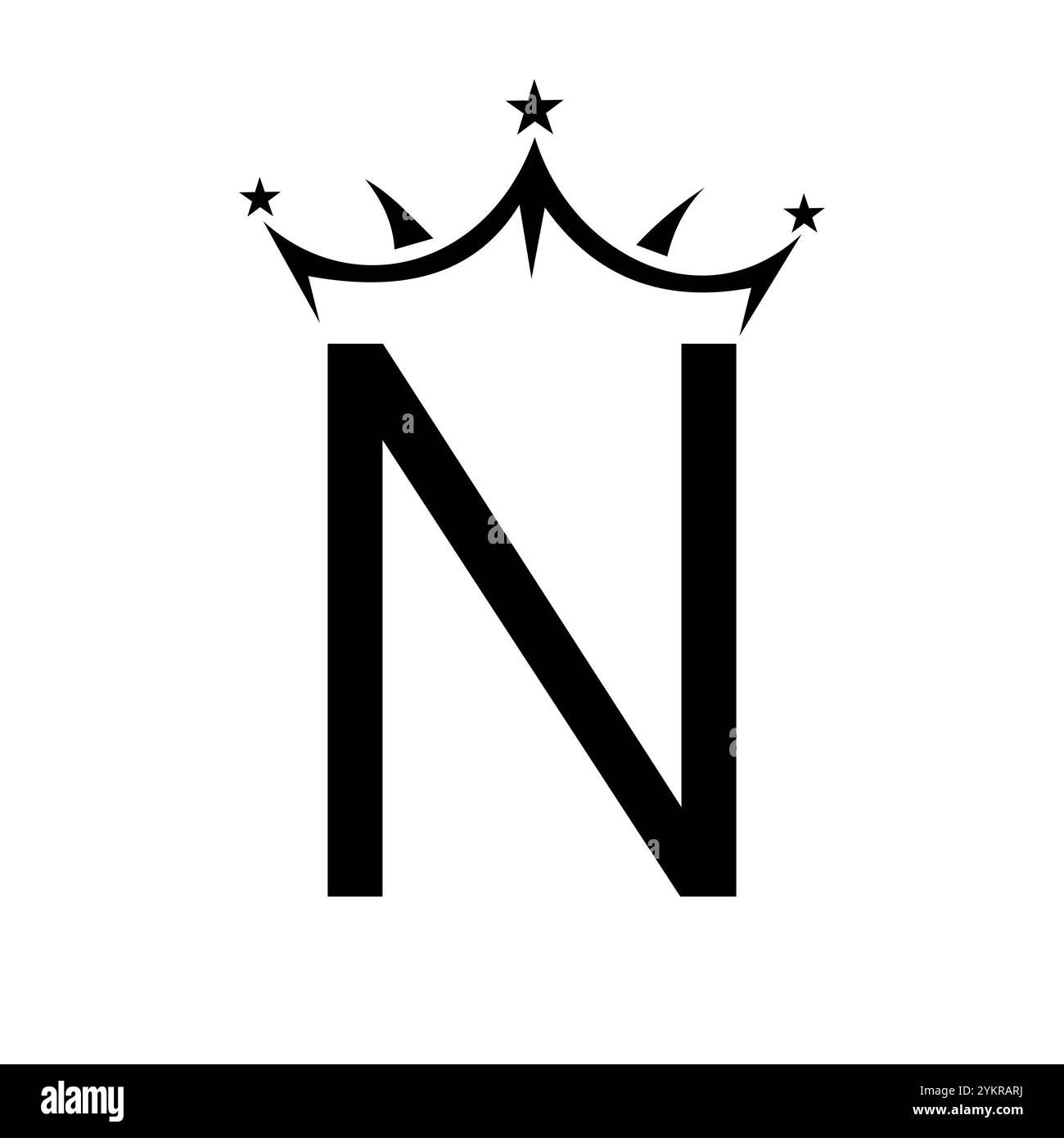 Initial Letter N Crown Logo For Beauty and Fashion Logo Symbol Vector ...