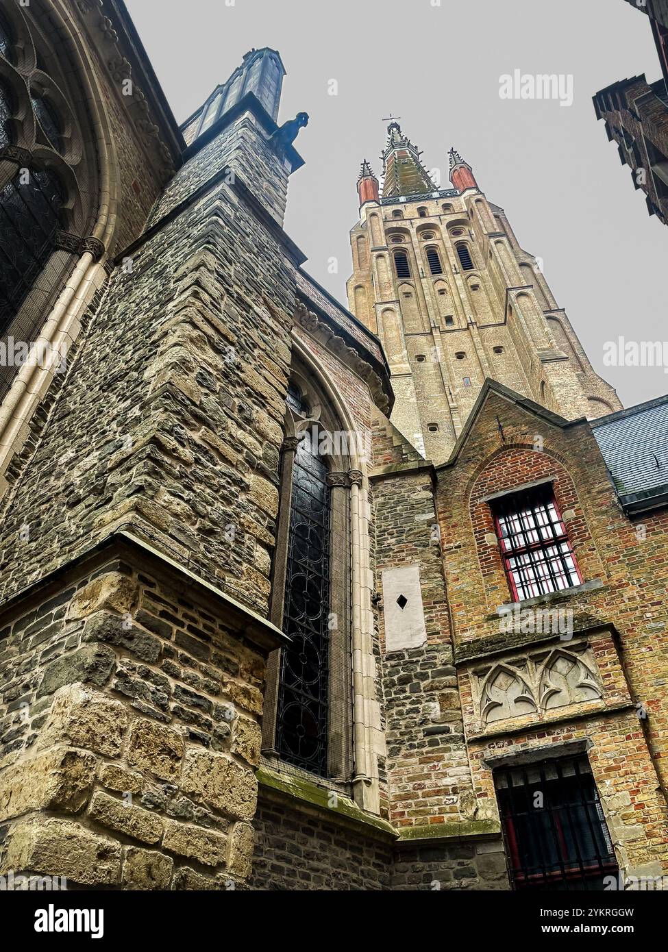 Church of Our Lady, Brugge, Belgium (Onze-Lieve-Vrouwekerk) - Smartphone Captured Stock Image
