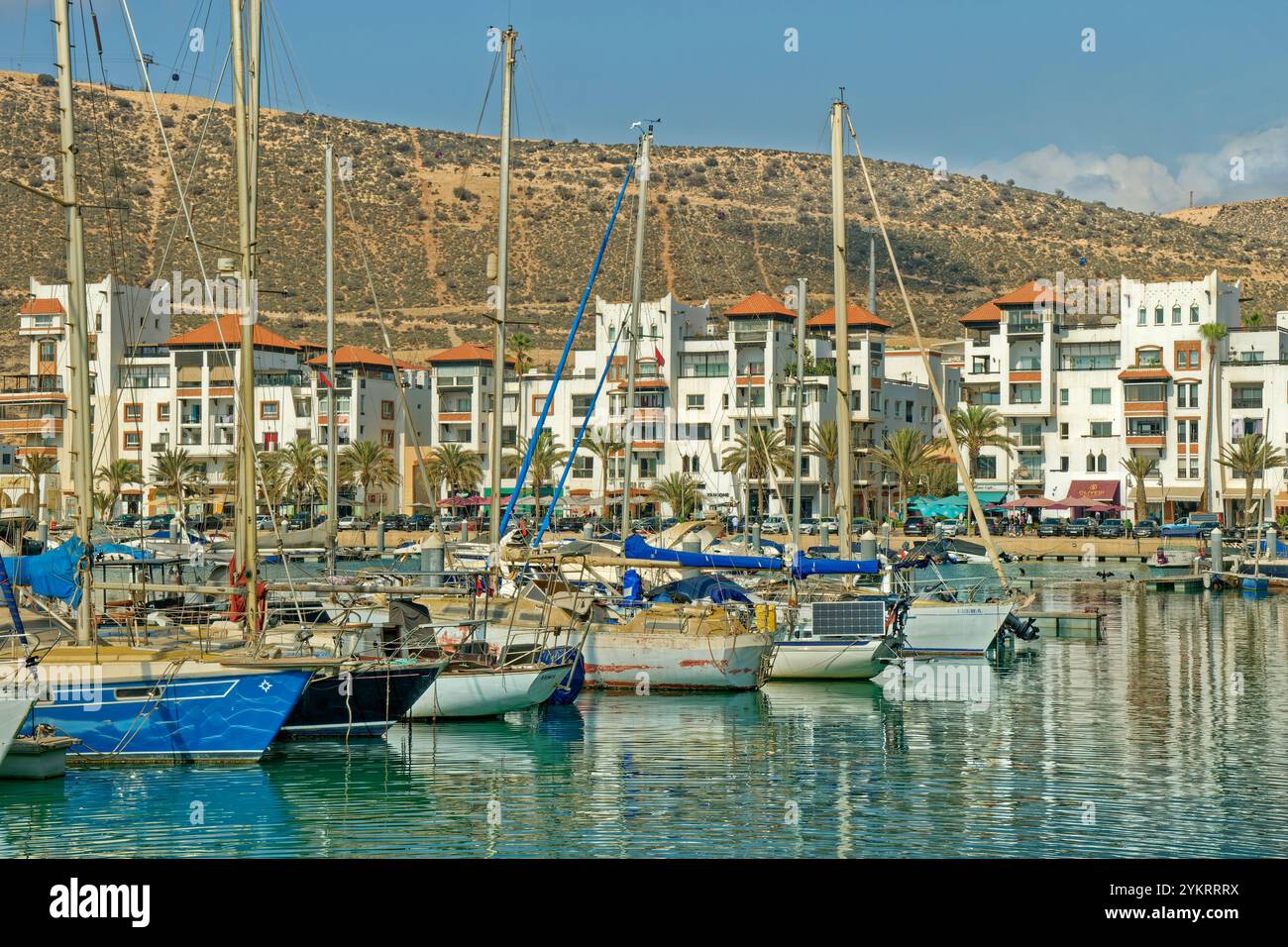 The public marina at Agadir in Souss-Massa Province, south west Morocco, Africa. Stock Photo