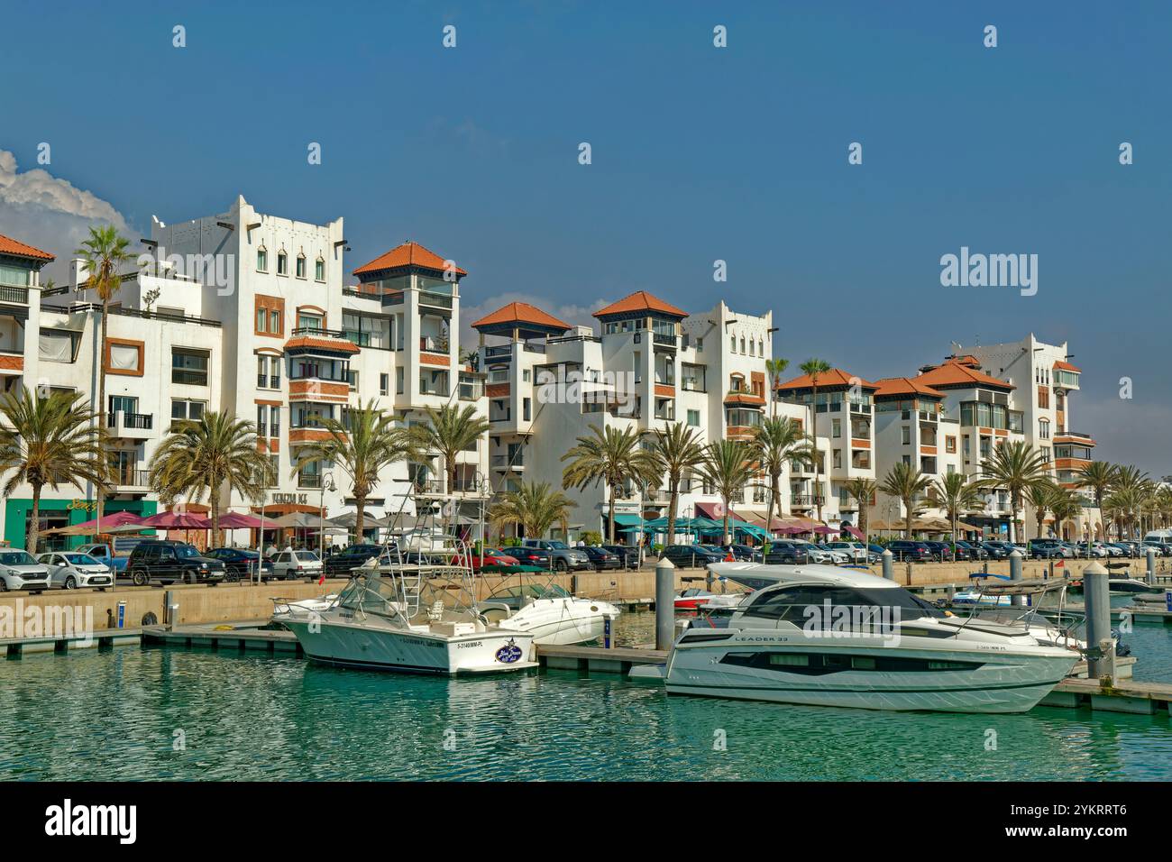 The public marina at Agadir in Souss-Massa Province, south west Morocco, Africa. Stock Photo