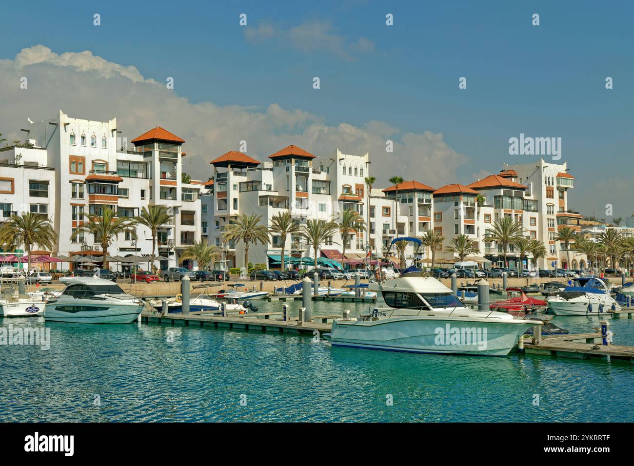 The public marina at Agadir in Souss-Massa Province, south west Morocco, Africa. Stock Photo