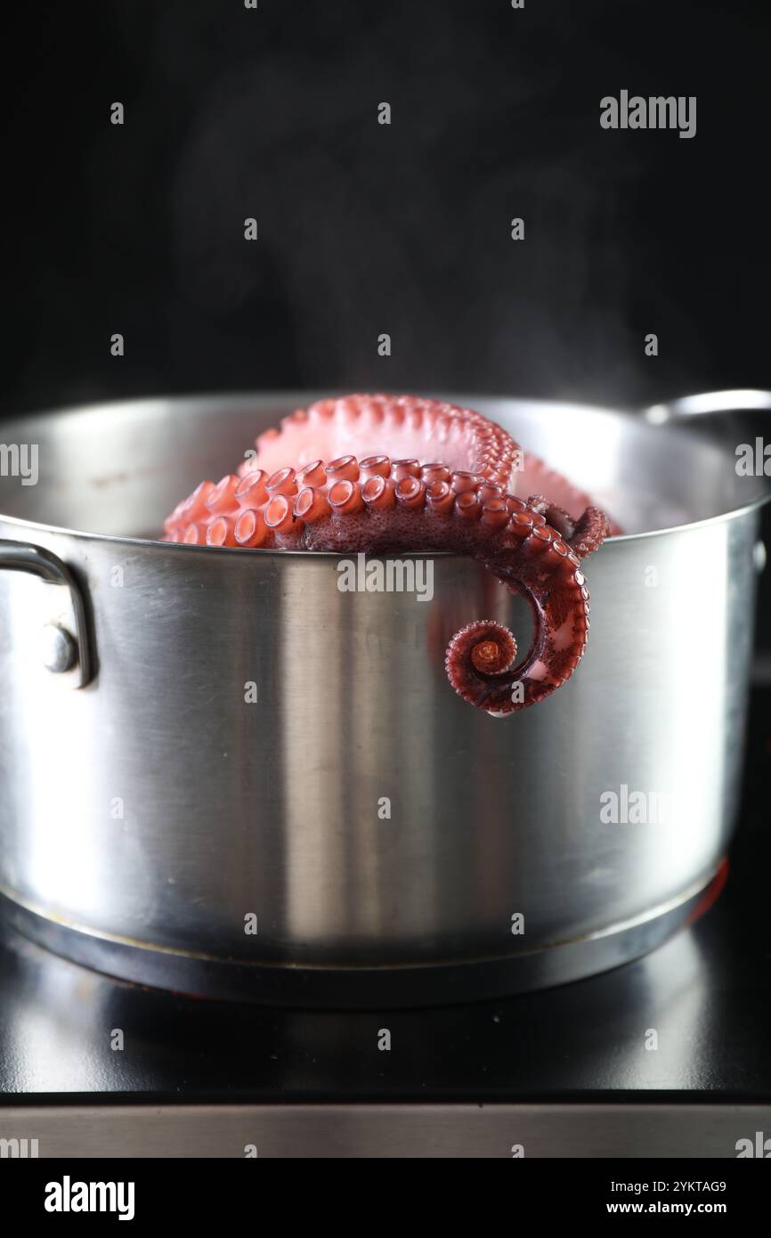 Octopus tentacles boiling in hi-res stock photography and images - Alamy