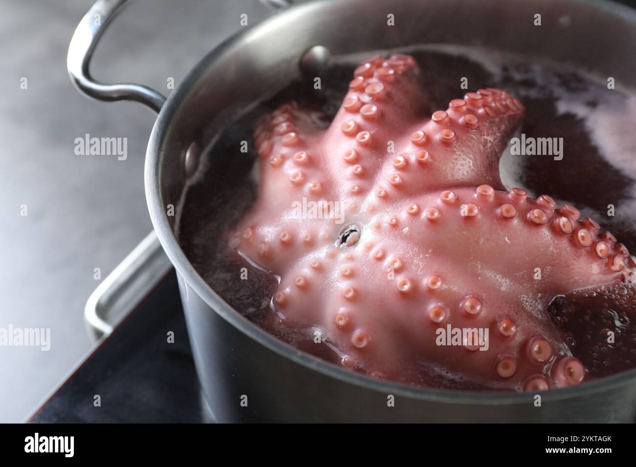 Octopus tentacles boiling in hi-res stock photography and images - Alamy
