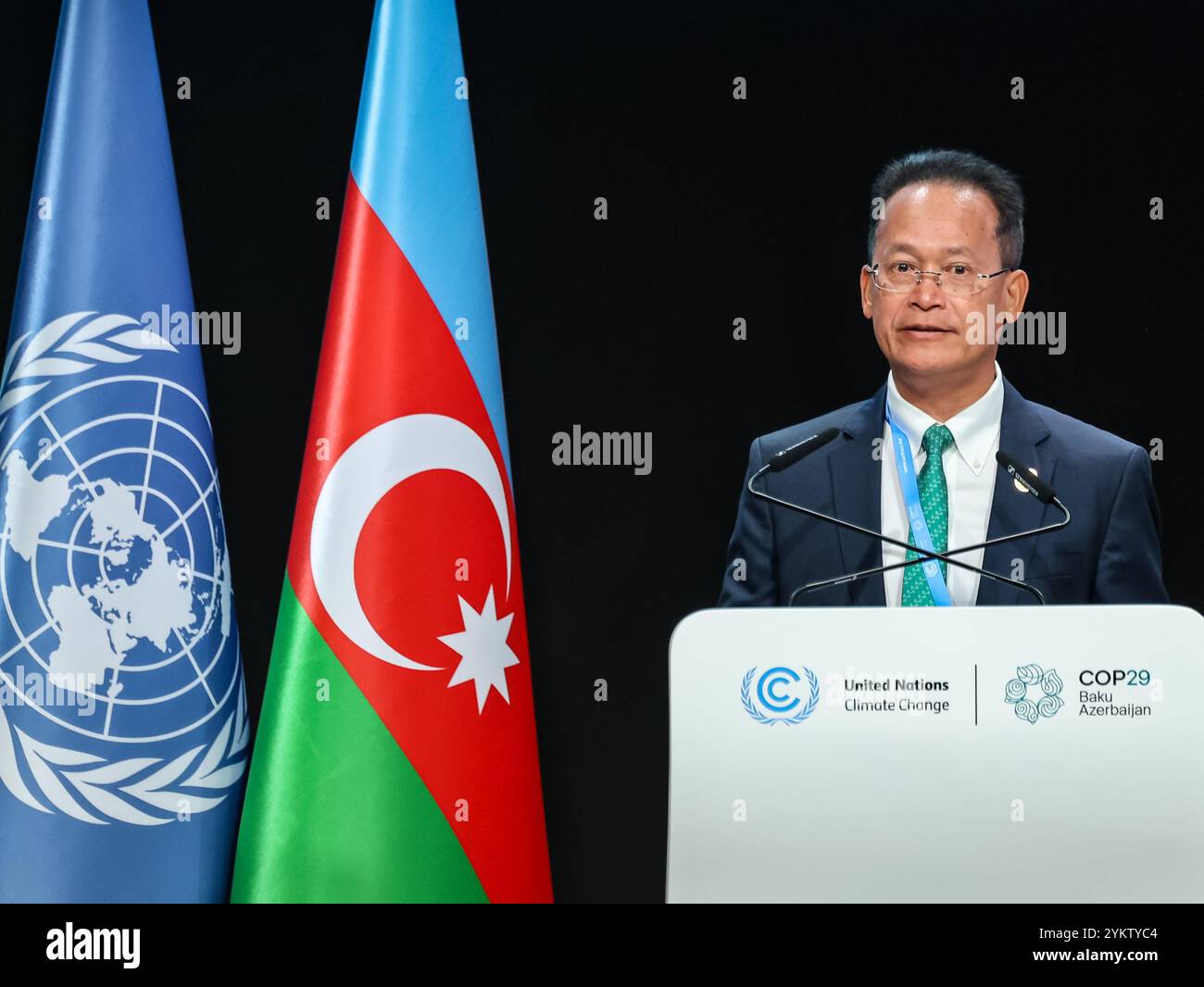 Baku, Azerbaijan. 19th Nov, 2024. Sophalleth Eang, Minister of ...