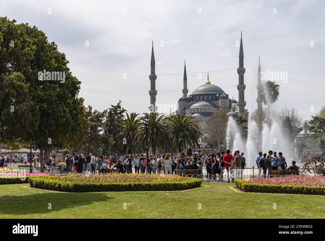 A picture of the Blue Mosque and the Sultan Ahmet Park Stock Photo - Alamy