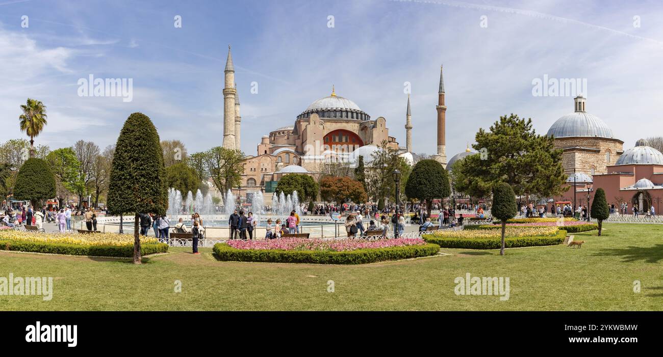 A picture of the Hagia Sophia and the Sultan Ahmet Park Stock Photo - Alamy