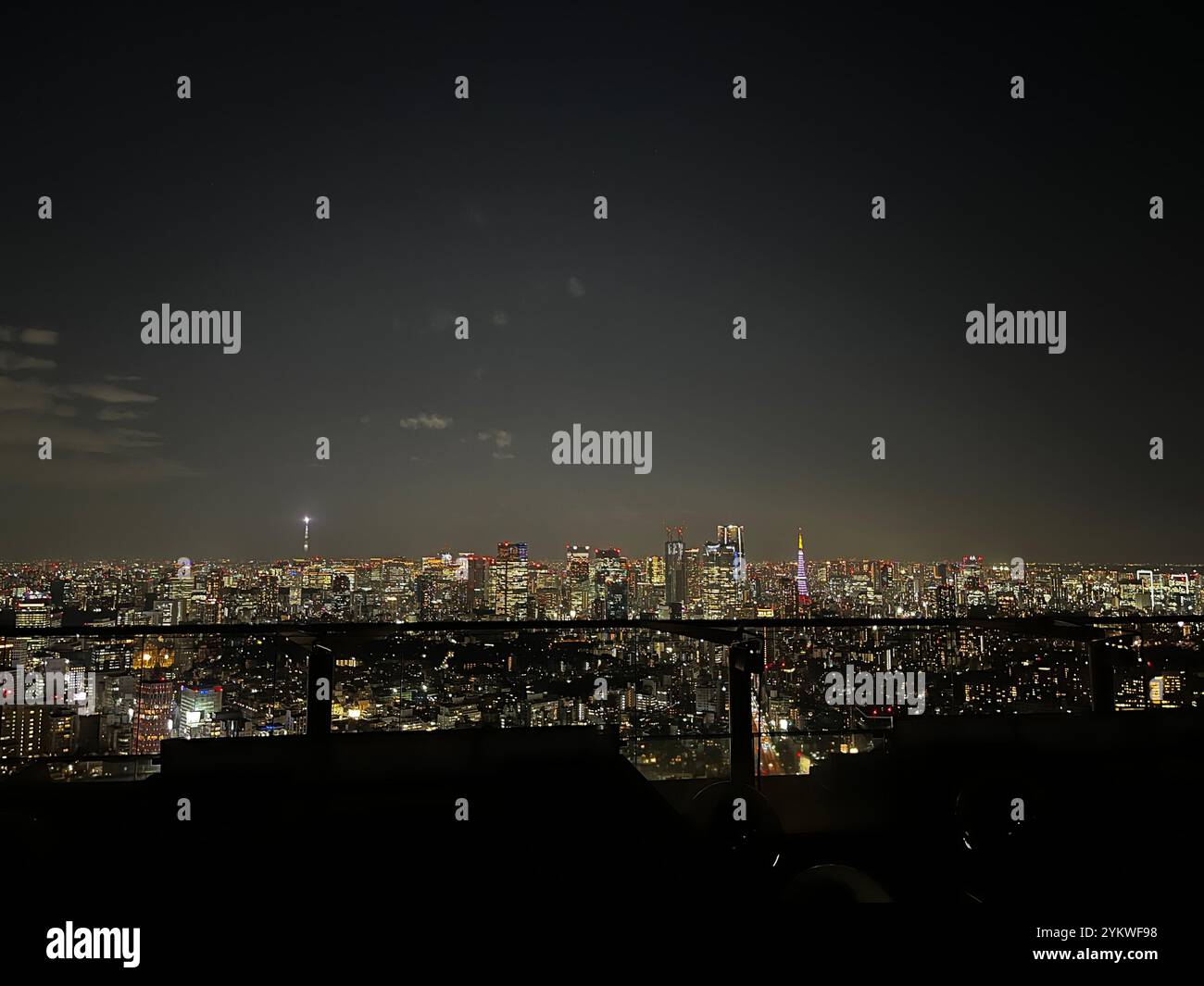 Tokyo Skyline Shibuya Sky at night - Smartphone Captured Stock Image