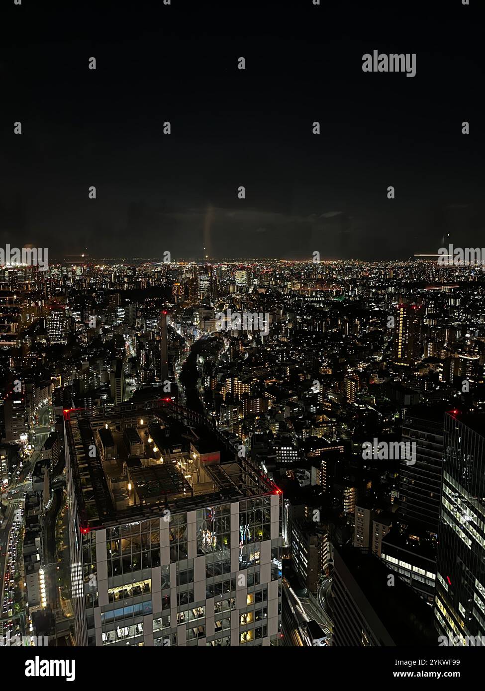 Tokyo Skyline Shibuya Sky at night - Smartphone Captured Stock Image
