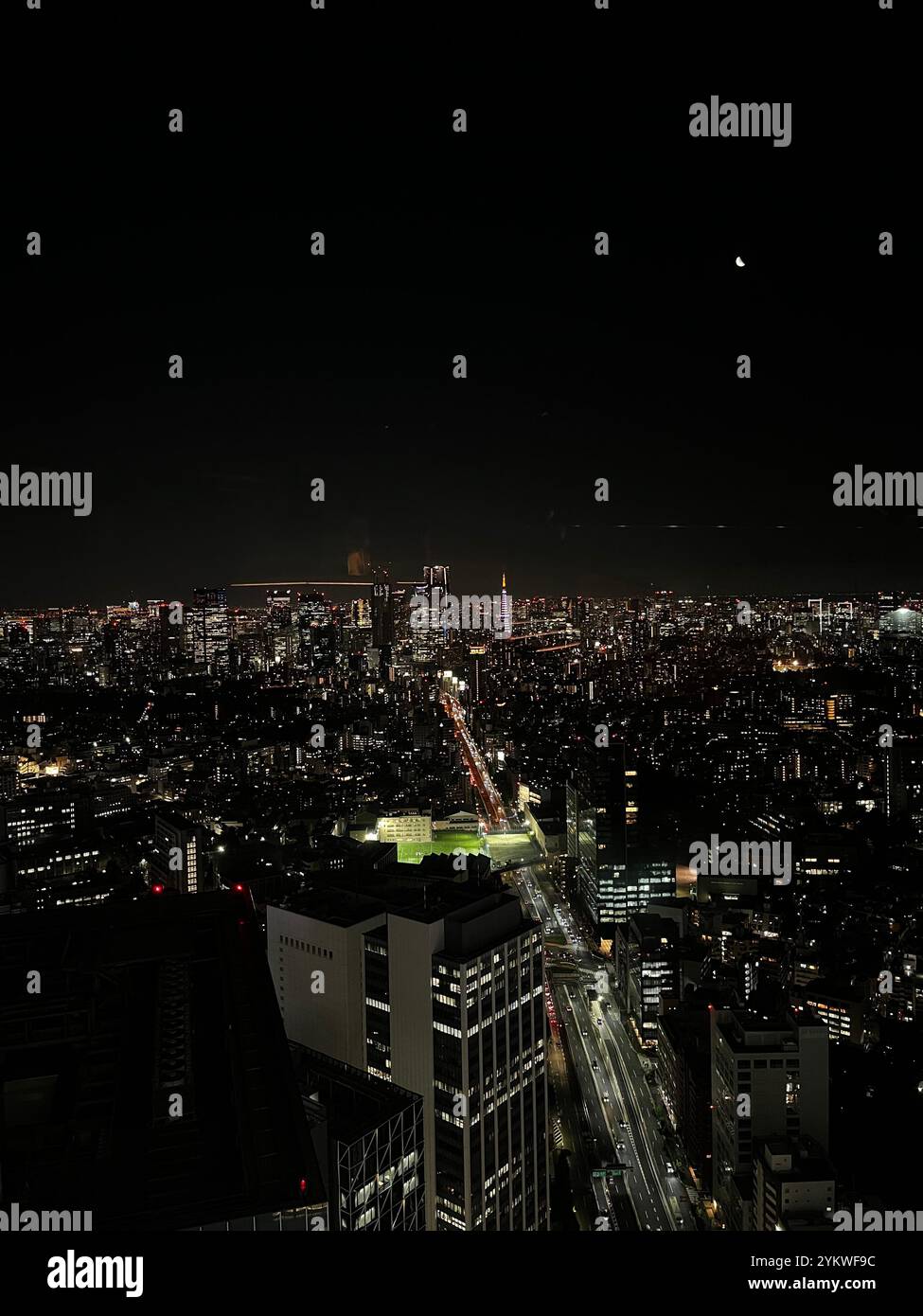 Tokyo Skyline Shibuya Sky at night - Smartphone Captured Stock Image