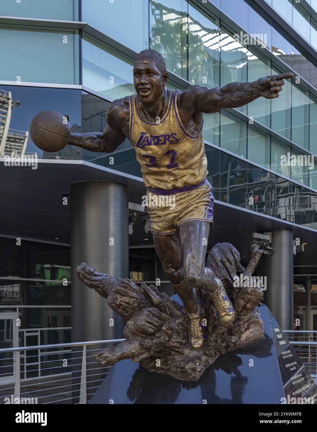 A pictureof the Magic Johnson statue around the Crypto.com Arena Stock  Photo - Alamy