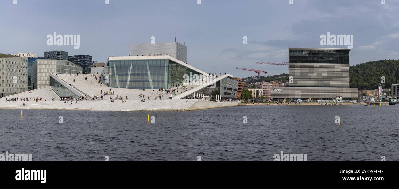 A picture of the Oslo Opera House and the Munch Museum Stock Photo - Alamy