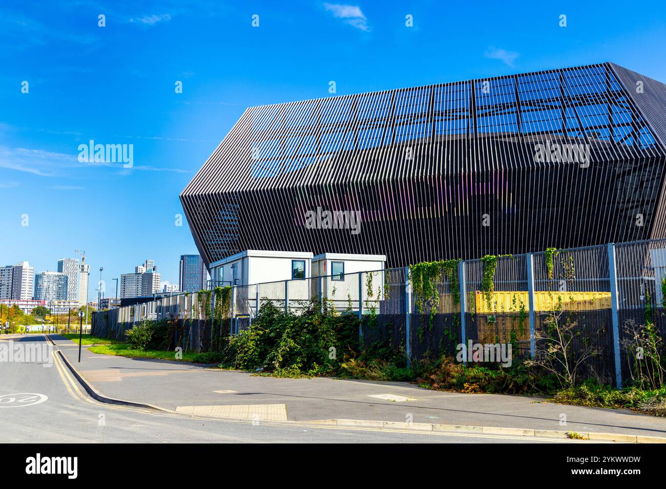 Exterior of the ABBA Arena hosting the ABBA Voyage virtual concert, Stratford, London, England Stock Photo