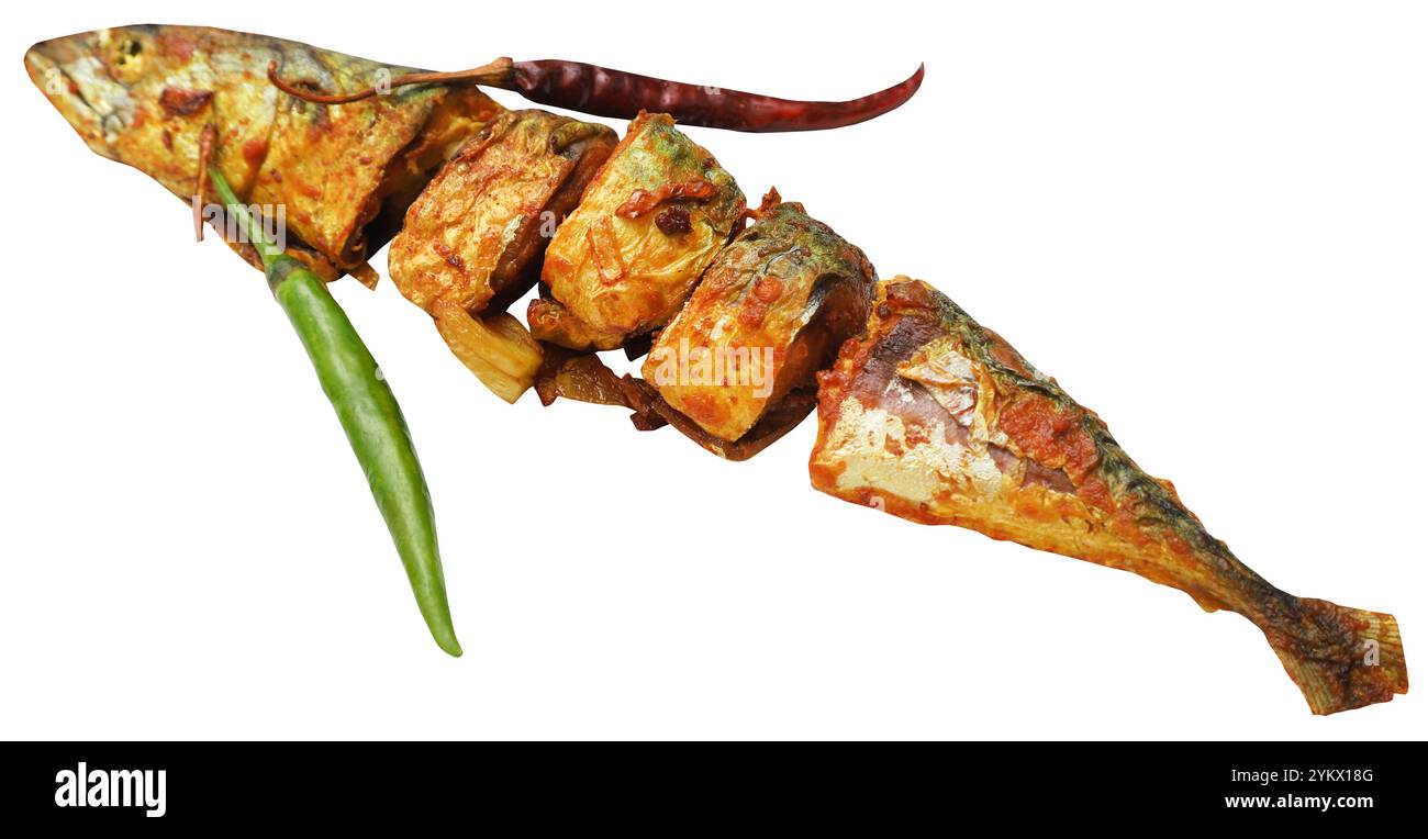 Atlantic Mackerel fried Stock Photo