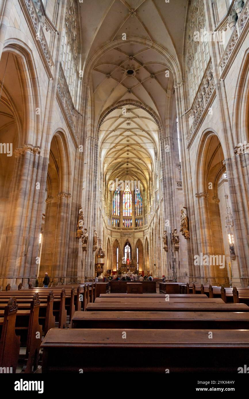 Interior of St. Vitus Cathedral, Prague, Czech Republic Stock Photo - Alamy