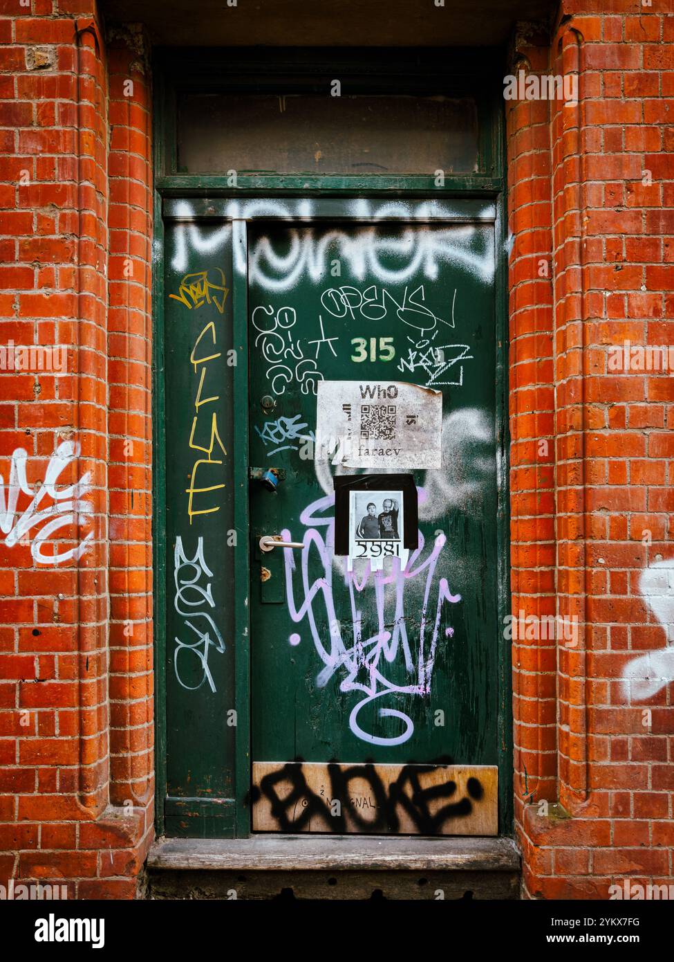 Street Art and Graffiti Culture in Manchester’s Northern Quarter Backstreets 2024: Phillip Roberts - Smartphone Captured Stock Image