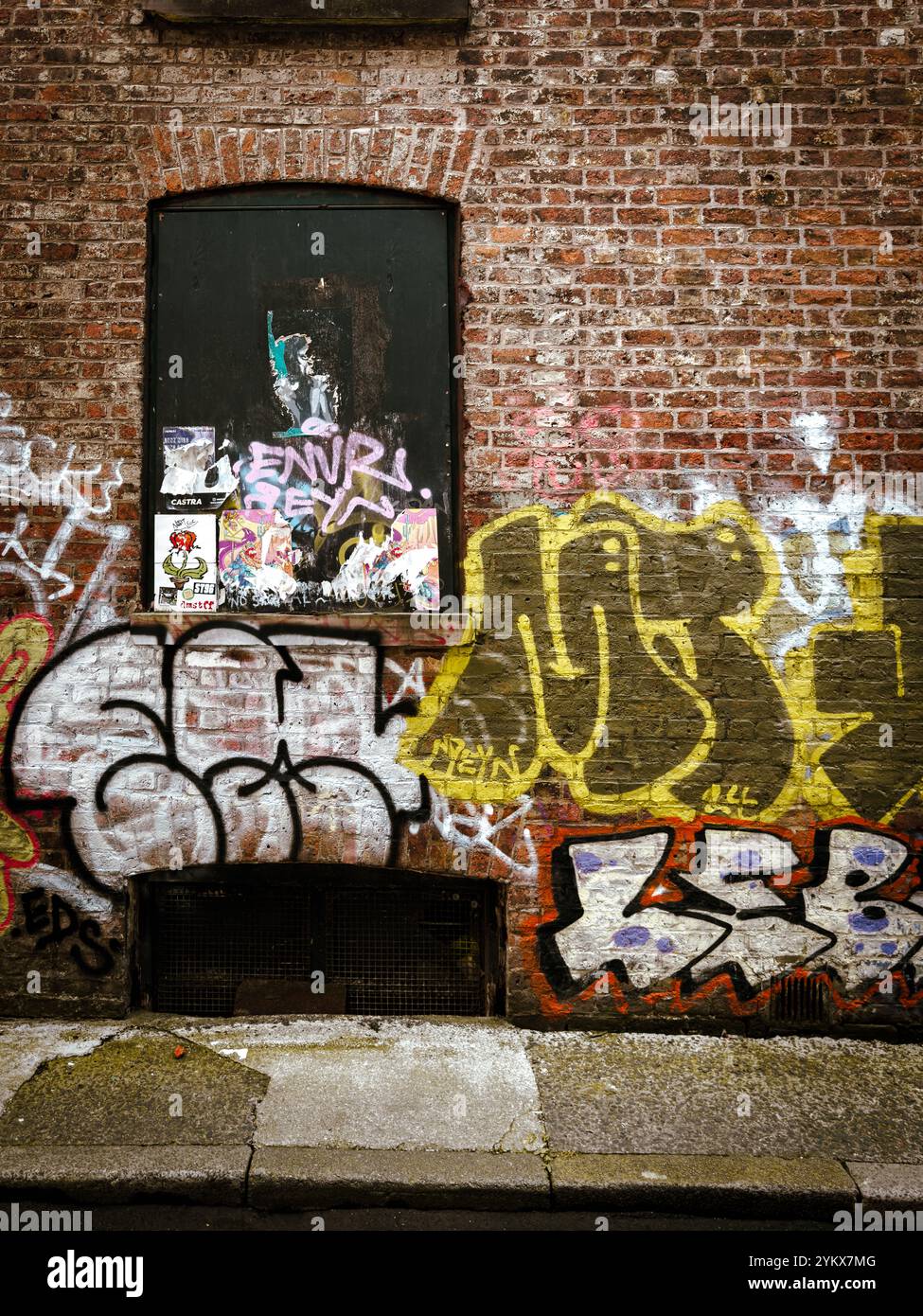 Street Art and Graffiti Culture in Manchester’s Northern Quarter Backstreets 2024: Phillip Roberts - Smartphone Captured Stock Image