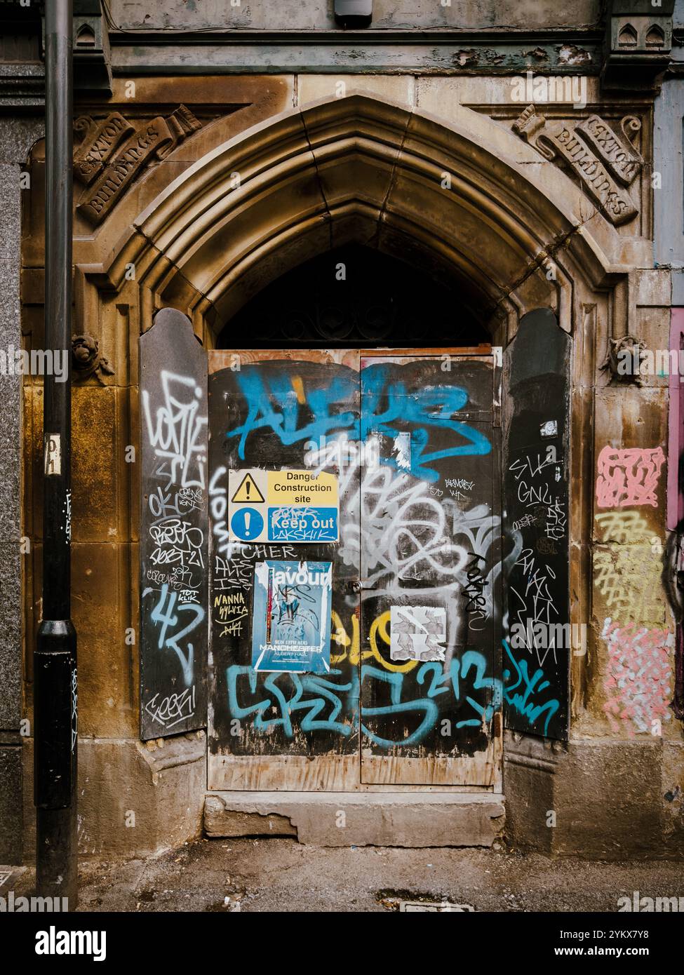 Street Art and Graffiti Culture in Manchester’s Northern Quarter Backstreets 2024: Phillip Roberts - Smartphone Captured Stock Image