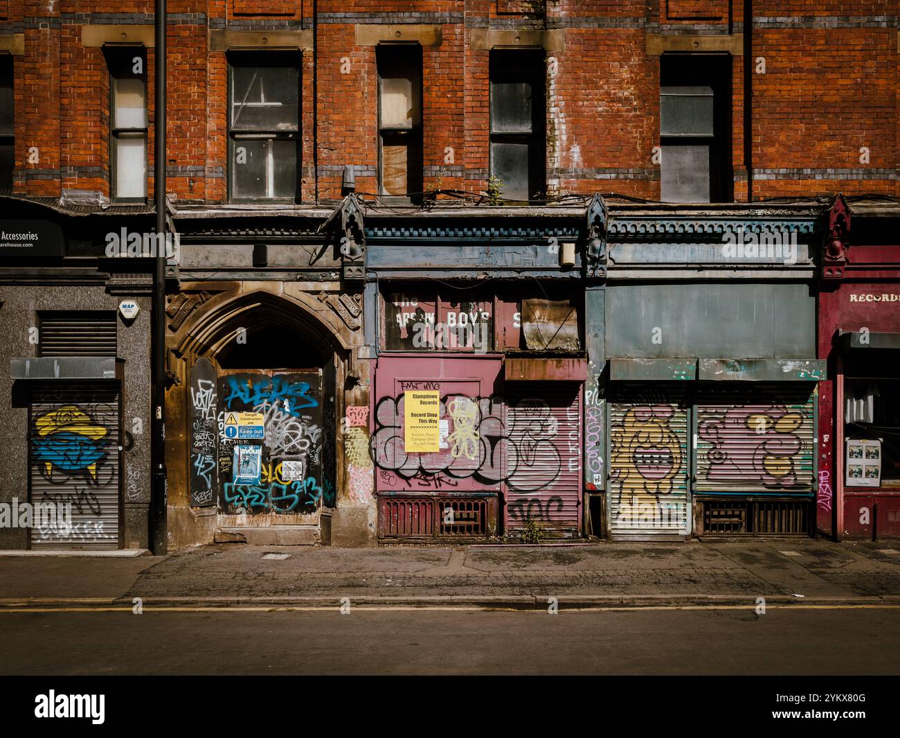 Street Art and Graffiti Culture in Manchester’s Northern Quarter Backstreets 2024: Phillip Roberts - Smartphone Captured Stock Image