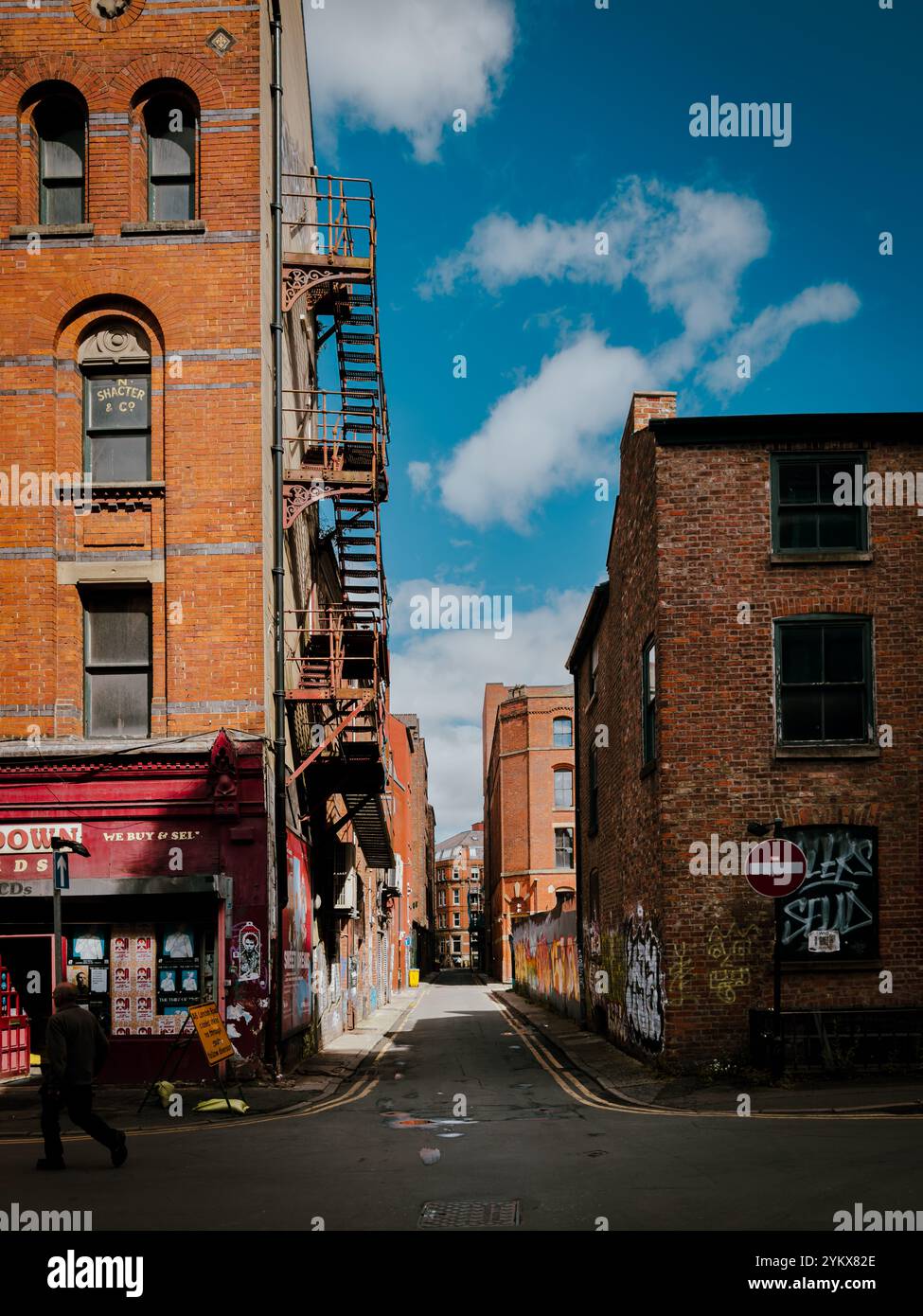 Street Art and Graffiti Culture in Manchester’s Northern Quarter Backstreets 2024: Phillip Roberts - Smartphone Captured Stock Image