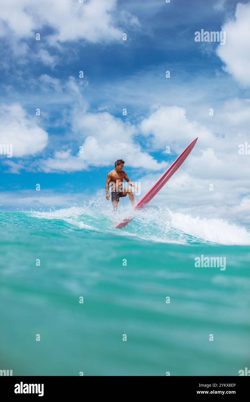 Waikiki surfing longboard hi-res stock photography and images - Alamy
