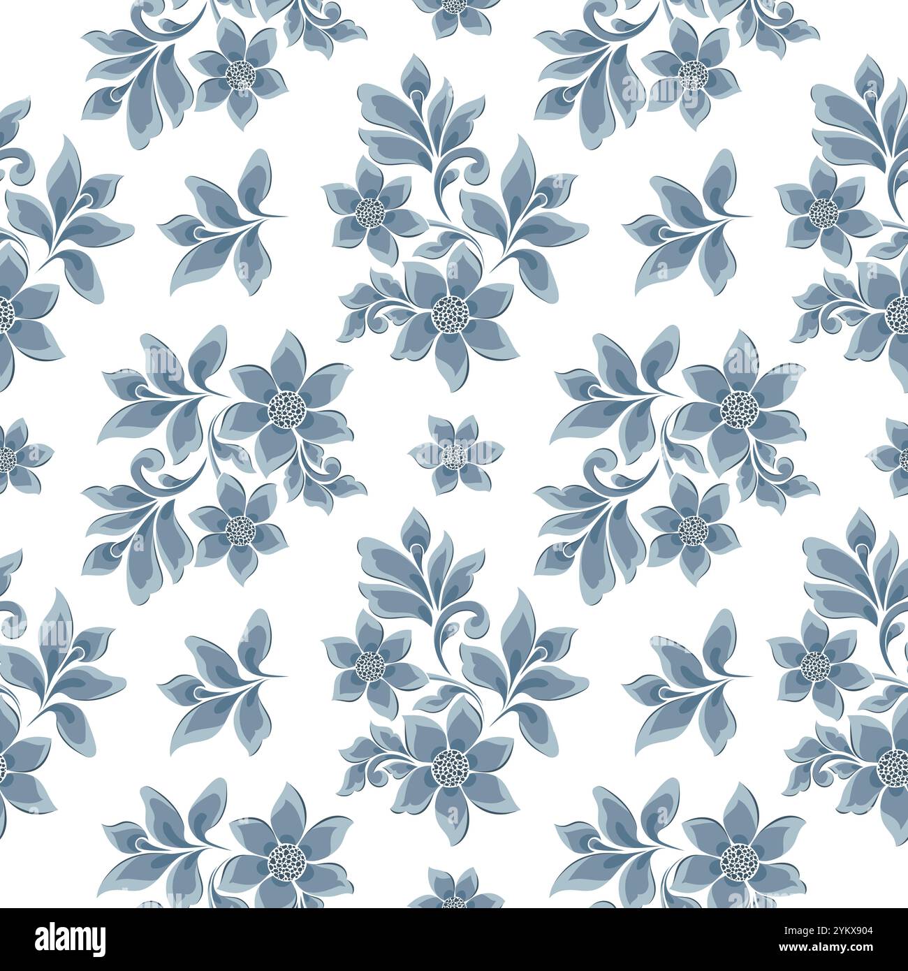 Vector flower seamless pattern background. Elegant texture for ...