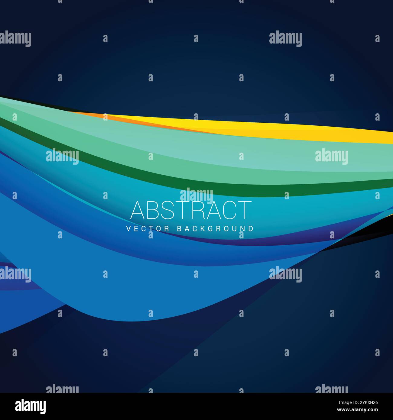 abstract blue wave background illustration Stock Vector Image & Art - Alamy