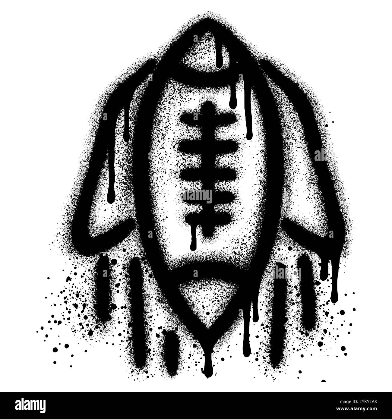 american-football-icon-graffiti-with-black-spray-paint-vector