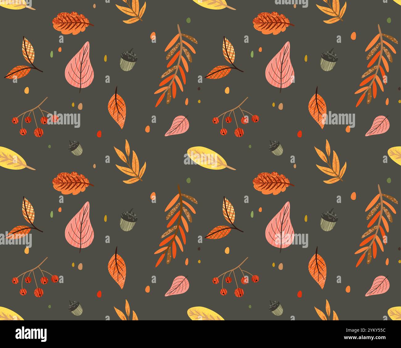 Autumn leaves seamless background. Repeating design element for ...
