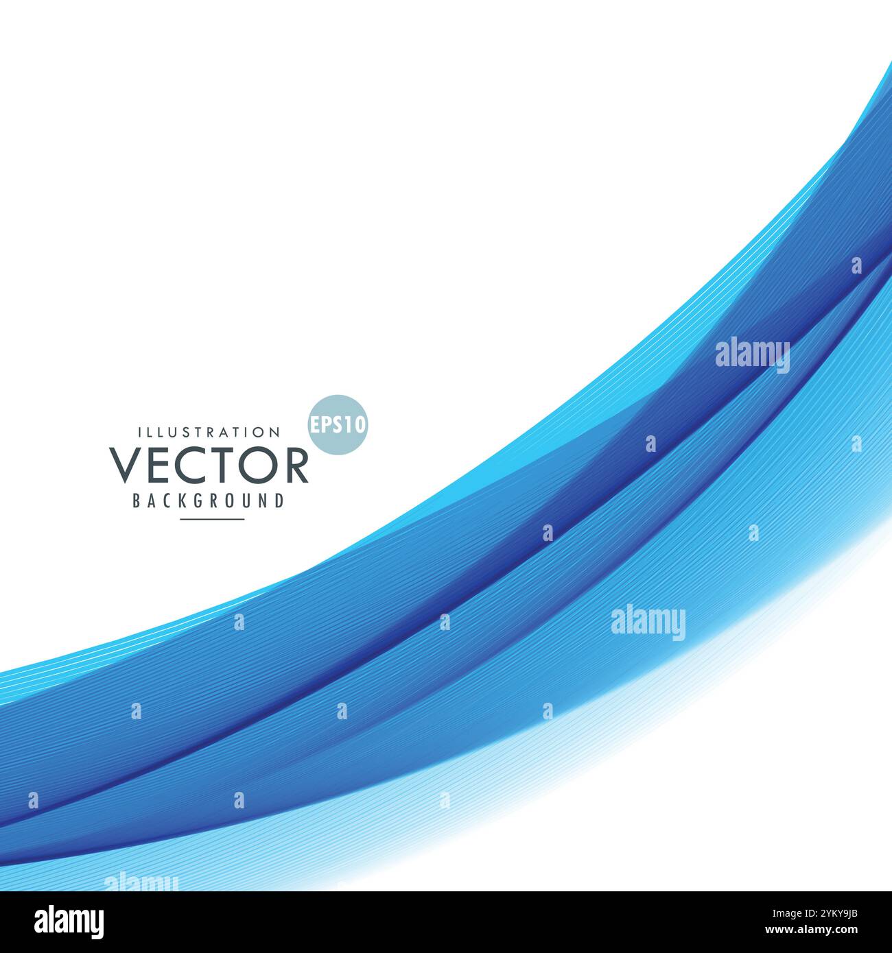 smooth blue wave background illustration Stock Vector Image & Art - Alamy