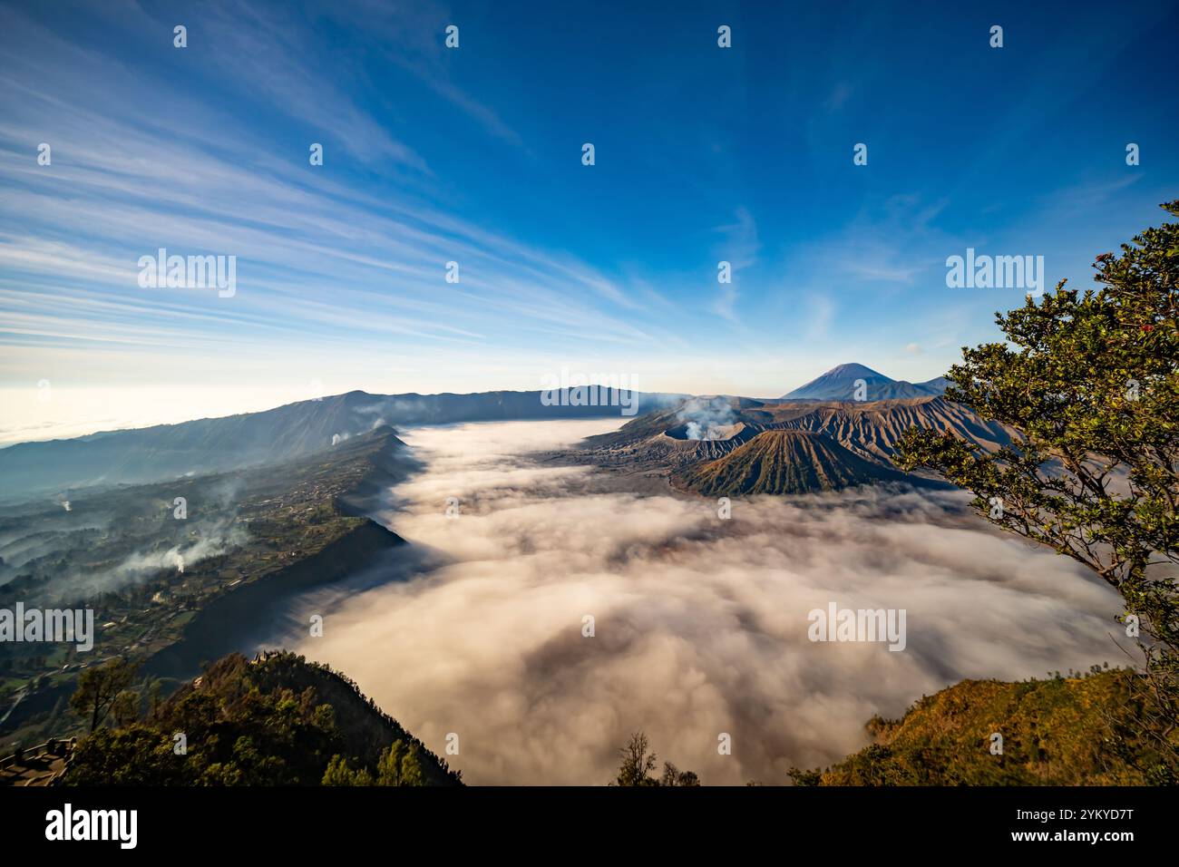 Drone flight over misty hills hi-res stock photography and images - Alamy